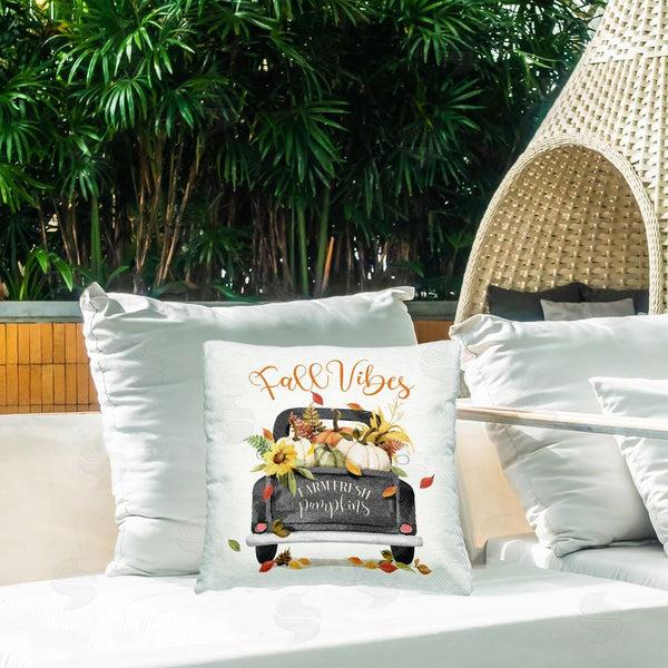 Stupell Industries Deane Beesley | Fall Vibes Truck Printed Throw Pillow