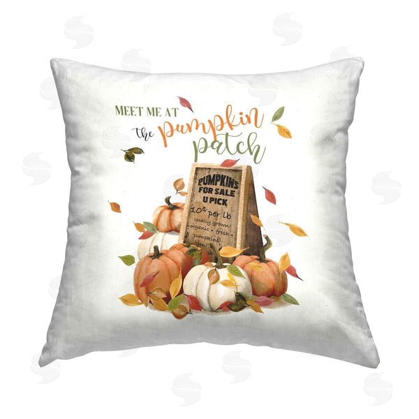 stupell industries Deane Beesley | Meet Me Pumpkin Patch Printed Throw Pillow