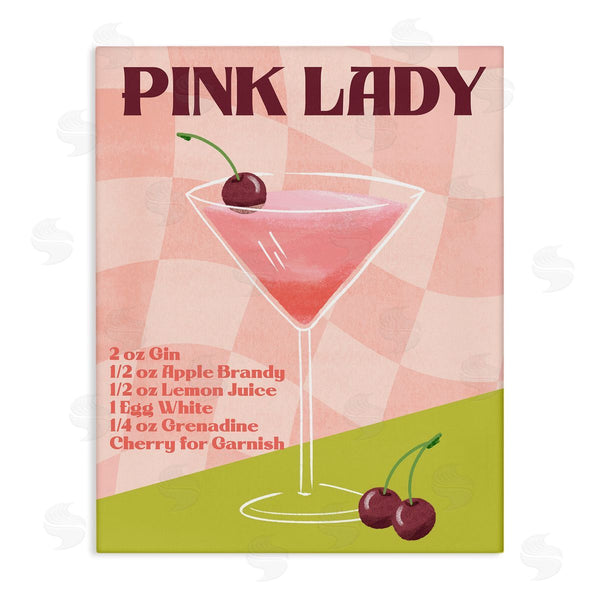 stupell industries Deane Beesley | Retro Pink Lady Recipe