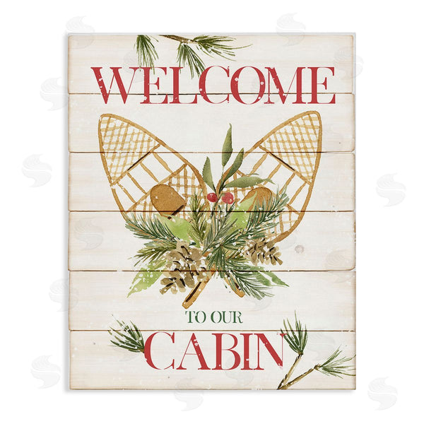 stupell industries Deane Beesley | Rustic Cabin Welcome Wall Art