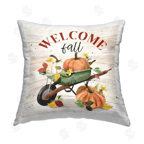 Stupell Industries Deane Beesley | Welcome Fall Wagon Printed Throw Pillow