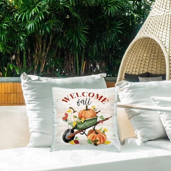 Stupell Industries Deane Beesley | Welcome Fall Wagon Printed Throw Pillow