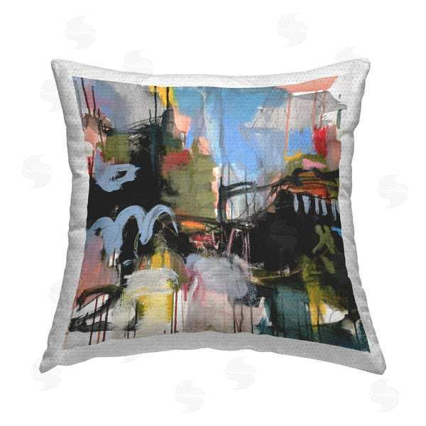 Stupell Industries Deanna Schuerbeke | Chaotic Industrial Abstract Printed Throw Pillow