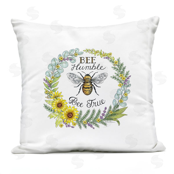 Stupell Industries Deb Strain | Bee Humble & True Printed Throw Pillow