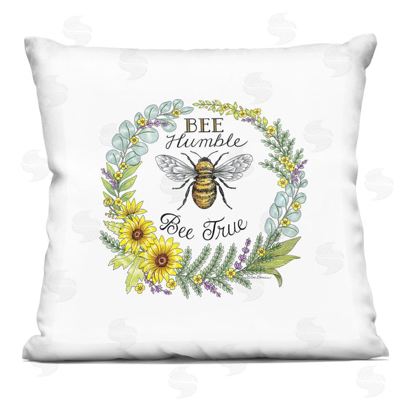 stupell industries Deb Strain | Bee Humble & True Printed Throw Pillow