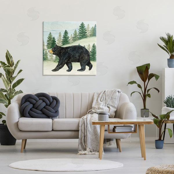 Stupell Industries Deb Strain | Black Bear In Woods Wall Art