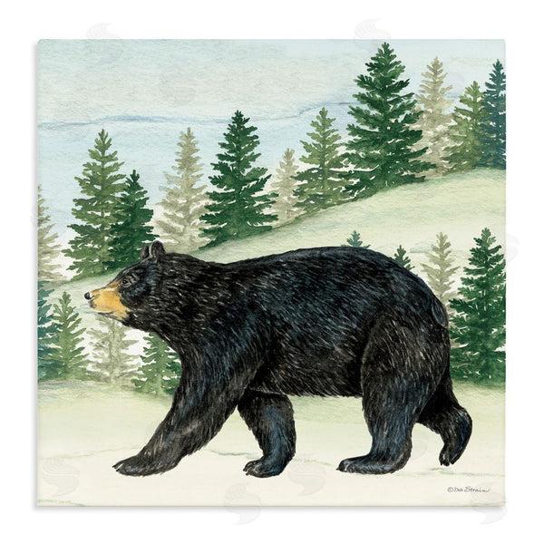 stupell industries Deb Strain | Black Bear In Woods Wall Art