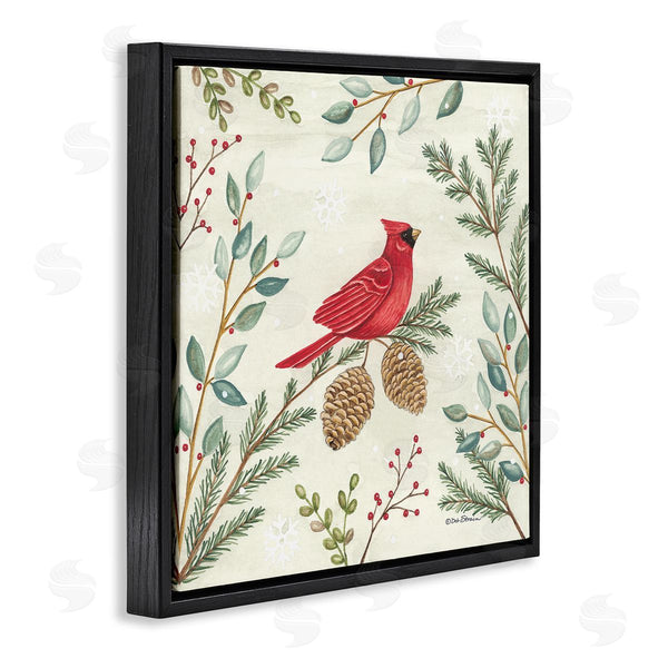 Stupell Industries Deb Strain | Cardinal & Pinecones In Winter Wall Art
