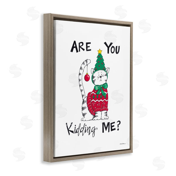 Stupell Industries Deb Strain | Cat In Christmas Costume Wall Art