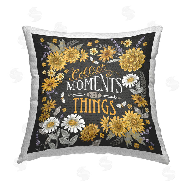 Stupell Industries Deb Strain | Collect Moments Not Things Printed Throw Pillow