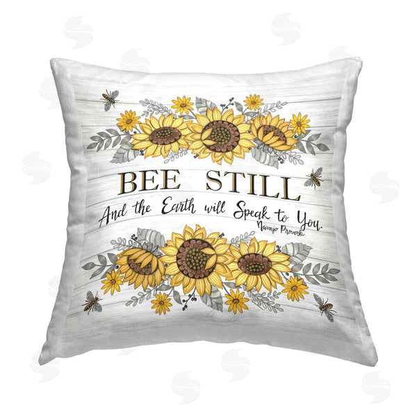 stupell industries Deb Strain | Earth Will Speak To You Printed Throw Pillow