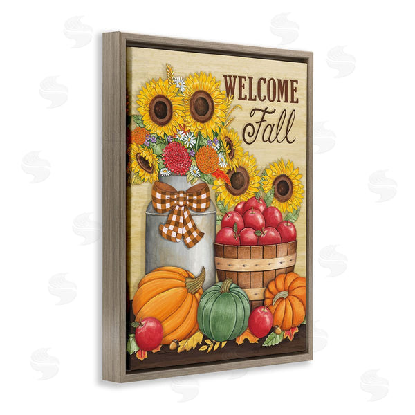 Stupell Industries Deb Strain | Fall Harvest Welcome Phrase Wall Art
