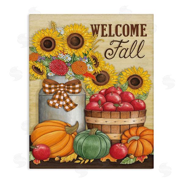 stupell industries Deb Strain | Fall Harvest Welcome Phrase Wall Art