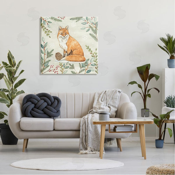Stupell Industries Deb Strain | Fox In Winter Forest Wall Art