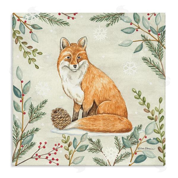 stupell industries Deb Strain | Fox in Winter Forest Wall Art
