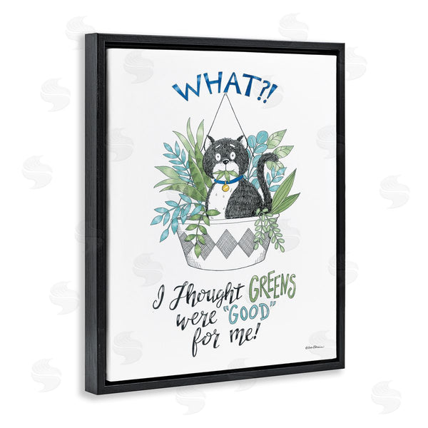 Stupell Industries Deb Strain | Funny Cat Eating Plant Wall Art