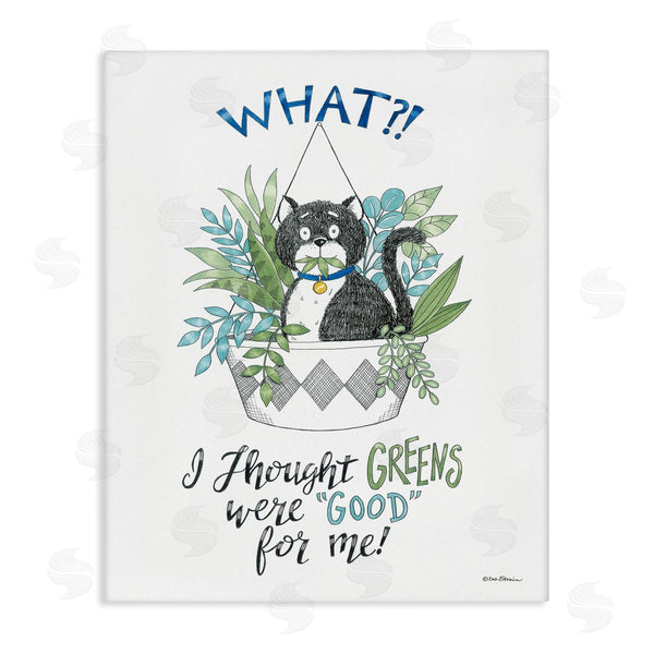 stupell industries Deb Strain | Funny Cat Eating Plant Wall Art