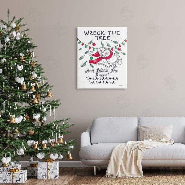 Stupell Industries Deb Strain | Funny Pet Christmas Song Wall Art