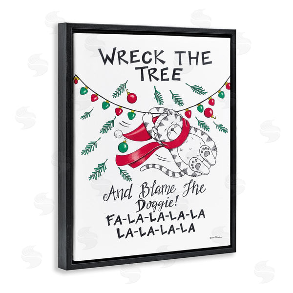 Stupell Industries Deb Strain | Funny Pet Christmas Song Wall Art