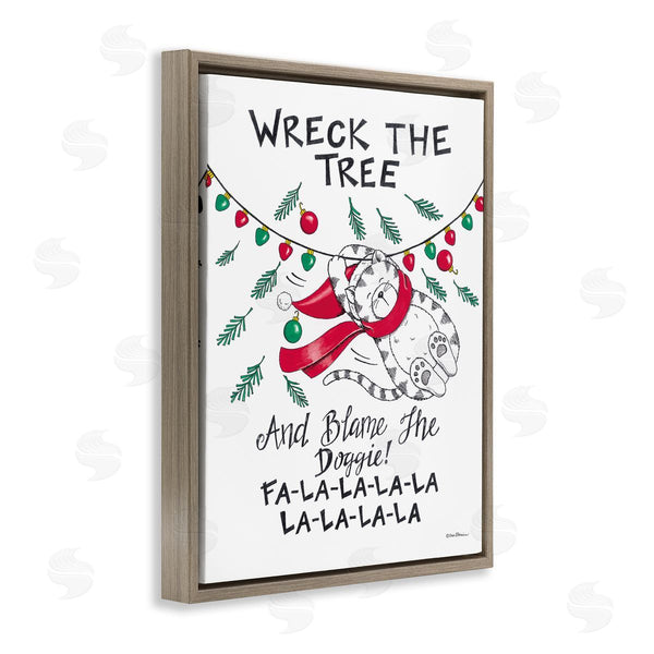 Stupell Industries Deb Strain | Funny Pet Christmas Song Wall Art
