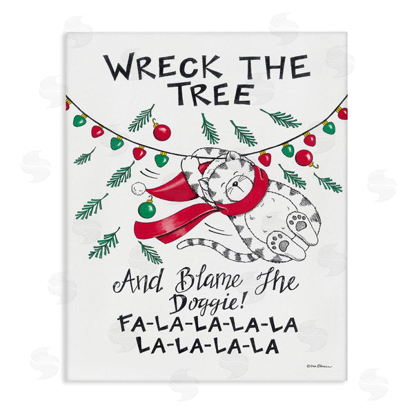 stupell industries Deb Strain | Funny Pet Christmas Song Wall Art