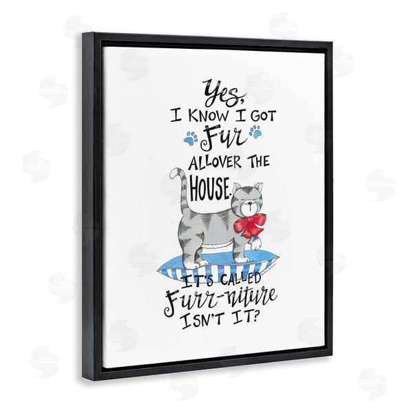 Stupell Industries Deb Strain | Furr-niture Funny Cat Wall Art