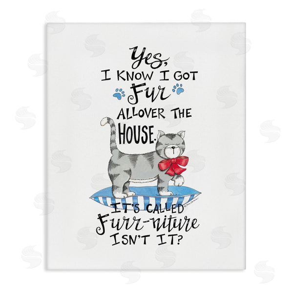 stupell industries Deb Strain | Furr-niture Funny Cat Wall Art