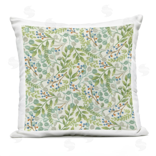 Stupell Industries Deb Strain | Green Nature Leaves Sprouts Printed Throw Pillow