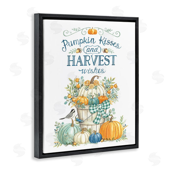 Stupell Industries Deb Strain | Harvest Wishes Autumnal Fall Pumpkins Botanical Bouquet Wall Art