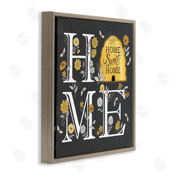 Stupell Industries Deb Strain | Hive Pattern Sweet Home Botanicals Wall Art