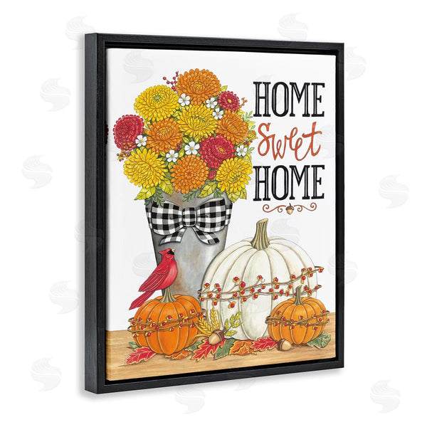 Stupell Industries Deb Strain | Home Sweet Home Autumnal Bouquet Tartan Ribbons Wall Art