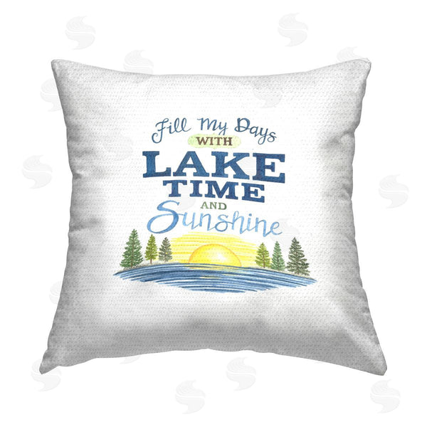 Stupell Industries Deb Strain | Lake Time & Sunshine Printed Throw Pillow