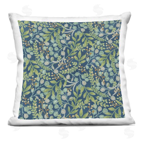 stupell industries Deb Strain | Layered Plant Sprig Leaves Printed Throw Pillow