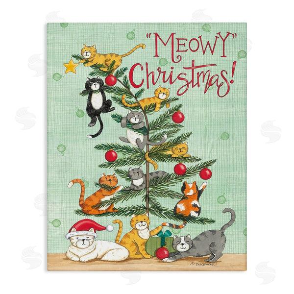stupell industries Deb Strain | Meowy Christmas Holiday Cats Wall Art