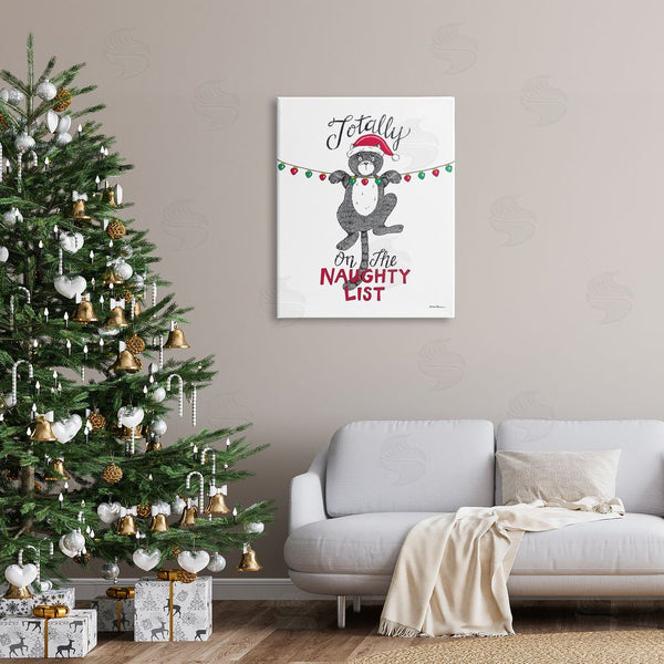 Stupell Industries Deb Strain | Naughty List Cat Phrase Wall Art