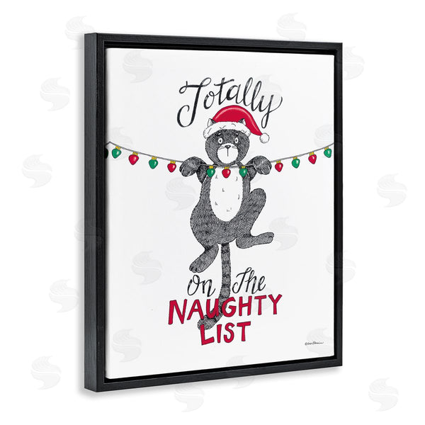 Stupell Industries Deb Strain | Naughty List Cat Phrase Wall Art