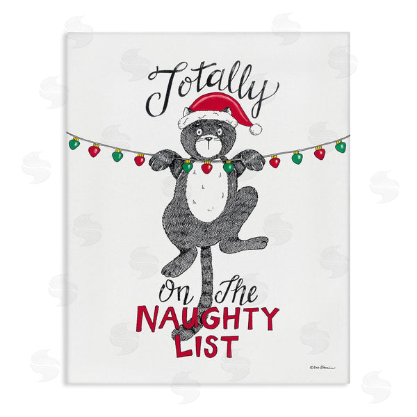 stupell industries Deb Strain | Naughty List Cat Phrase Wall Art