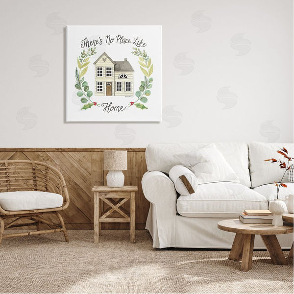 Stupell Industries Deb Strain | No Place Like Home Casual House Leaf Laurel Wall Art