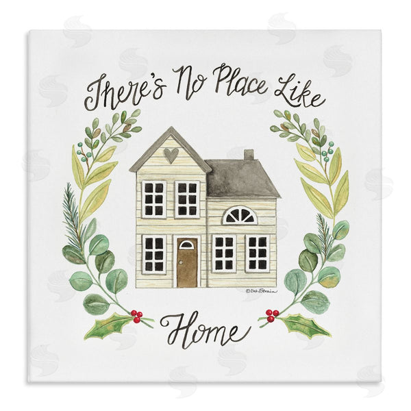 stupell industries Deb Strain | No Place Like Home Casual House Leaf Laurel Wall Art