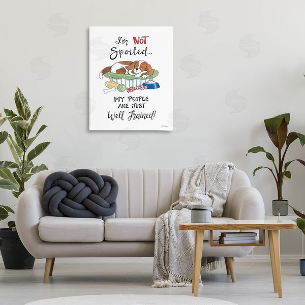 Stupell Industries Deb Strain | Not Spoiled Well Trained Wall Art