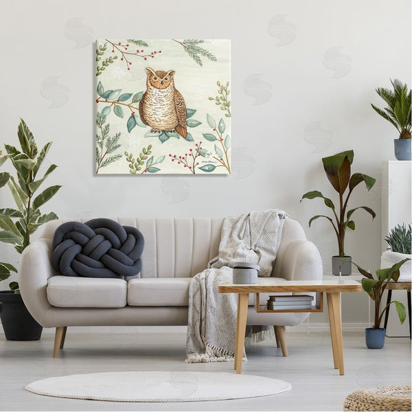 Stupell Industries Deb Strain | Owl In Woodland Winter Wall Art