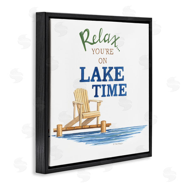Stupell Industries Deb Strain | Relax You're On Lake Time Phrase Wall Art