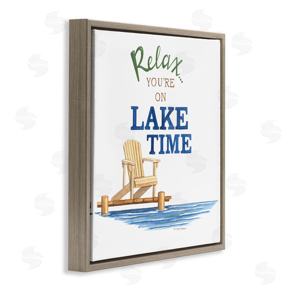 Stupell Industries Deb Strain | Relax You're On Lake Time Phrase Wall Art