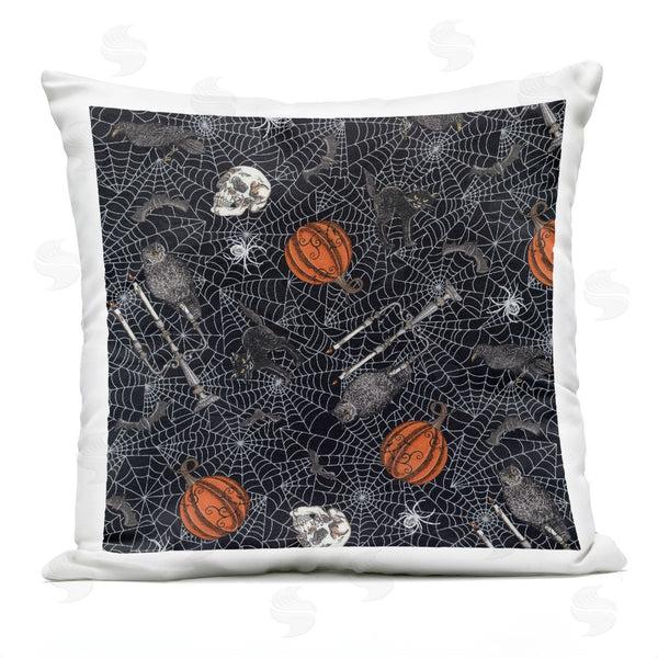 Stupell Industries Deb Strain | Spooky Spider Web Halloween Pattern Printed Throw Pillow