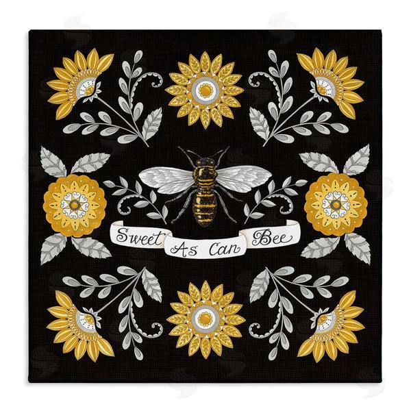 stupell industries Deb Strain | Sweet as Can Bee Sentiment Vintage Floral Pattern Wall Art