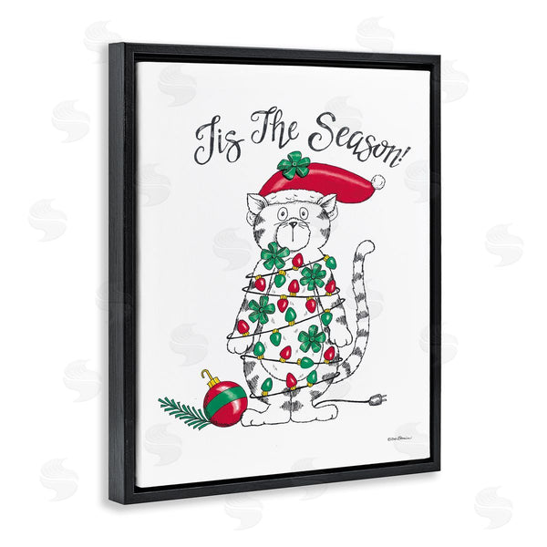 Stupell Industries Deb Strain | Tis The Season Cat Wall Art