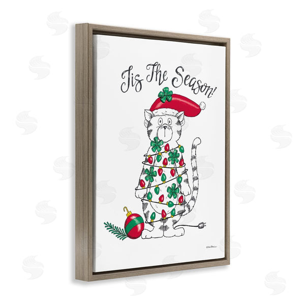 Stupell Industries Deb Strain | Tis The Season Cat Wall Art