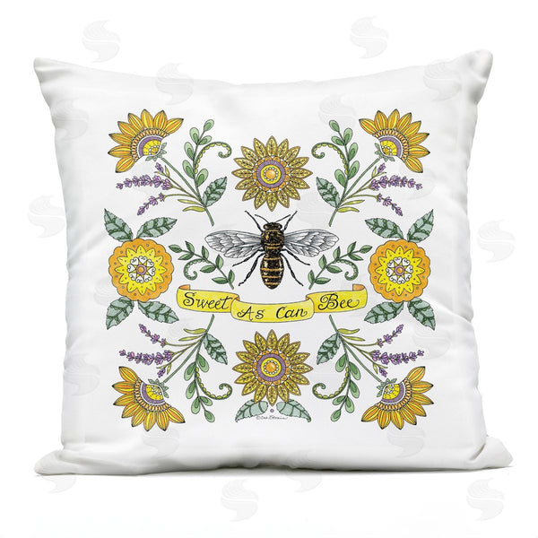Stupell Industries Deb Strain | Vintage Sweet As Can Bee Printed Throw Pillow