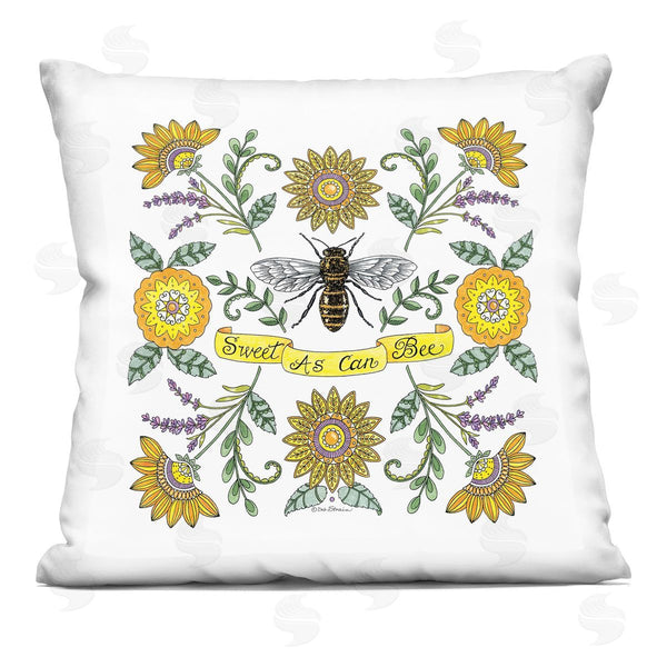 stupell industries Deb Strain | Vintage Sweet As Can Bee Printed Throw Pillow