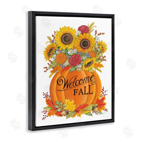 Stupell Industries Deb Strain | Welcome Fall Pumpkin And Florals